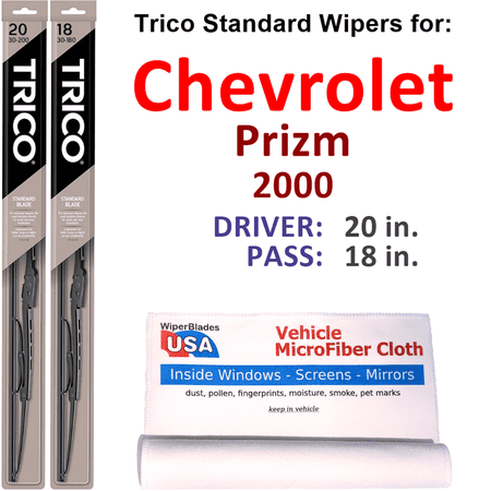 2000 Chevrolet Prizm Wiper Blades (Set of 2)