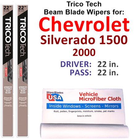 2000 Chevrolet Silverado 1500 Beam Blade Wipers (Set of 2)
