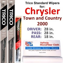 2000 Chrysler Town and Country Wiper Blades (Set of 3) w/Rear Wiper