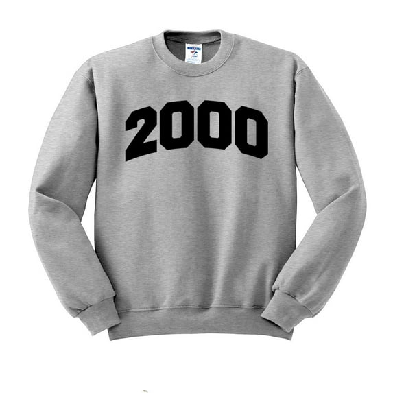 2000 College Style Sweatshirt Unisex 5X-Large Grey