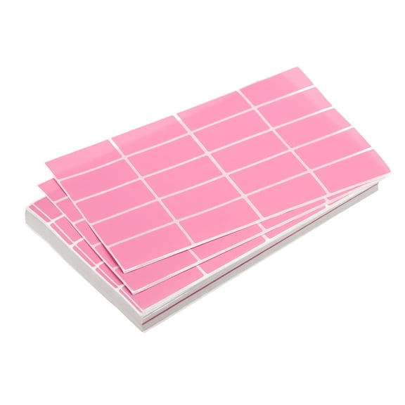 2000 Colored Rectangle Stickers, Color Code Labels Sheet, 1.57x0.75 Inch Self Adhesive Pink