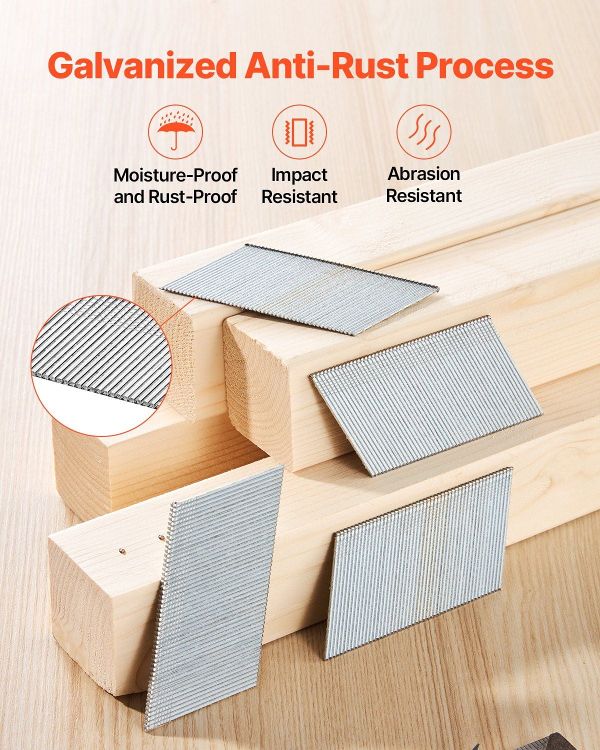 2000-Count 16 Gauge 2 Inch Finish Nails for 20 Degree Angled Nail Guns - Smooth Finish