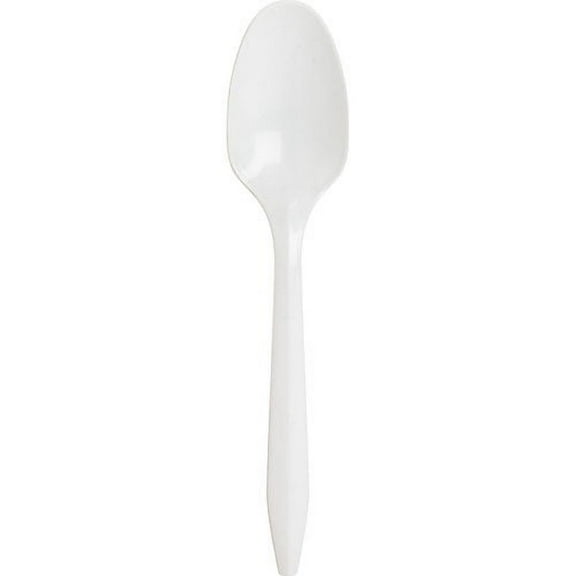 2000 Count White Plastic Spoons, Medium Weight Spoons Bulk Pack for Home, Restaurant, or Office Use, Disposable Spoons for Parties and Catering, White Plastic Silverware, Stock Your Home