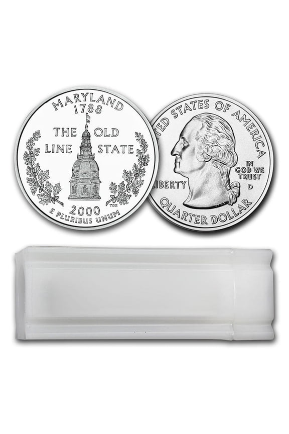 2000-D Maryland Statehood Quarter 40-Coin Roll BU