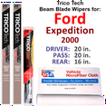 thumbnail image 1 of 2000 Ford Expedition Beam Blade Wipers (Set of 3) w/Rear Wiper, 1 of 3