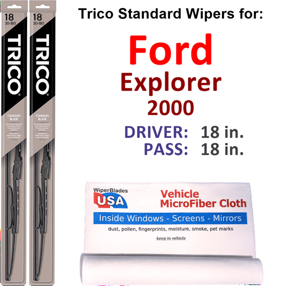 2000 Ford Explorer Wiper Blades (Set of 2)