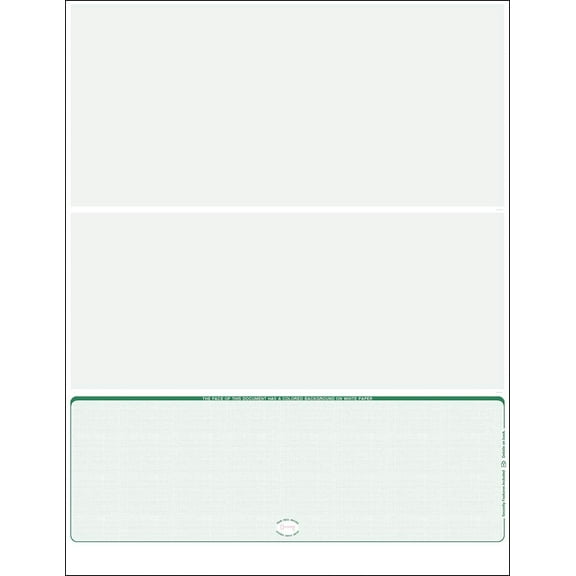 2000 Green- Linen Laser Check Stock, (Check at Bottom) Blank Laser Checks, Laser Check, Bank Checks, Business Checks, or Personal Checks