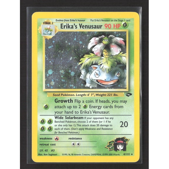 2000 Gym Challenge Erika's Venusaur Holo Rare #4/132