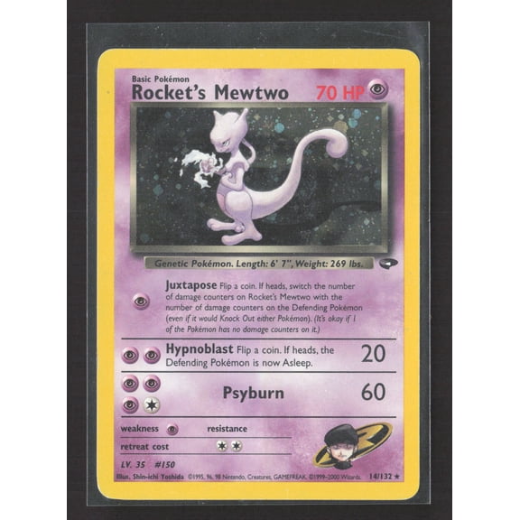 2000 Gym Challenge Rocket's Mewtwo Holo Rare #14/132