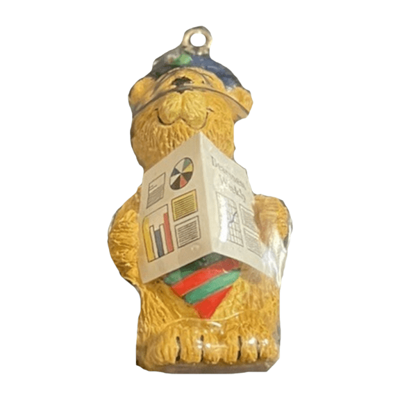 2000 Hard-Working Bear (Teddy Bear) Carlton Cards Christmas Tree Ornament CXOR-188C
