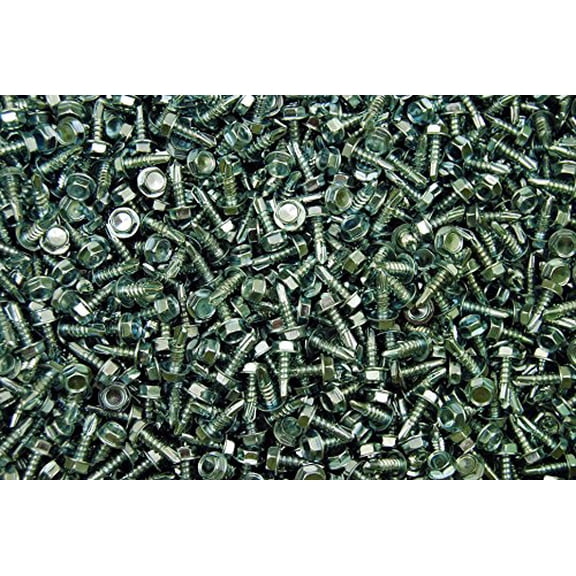 (2000) Hex Washer Head #8 x 1/2 Self-Drilling Tek Screw IHW$$Hardware