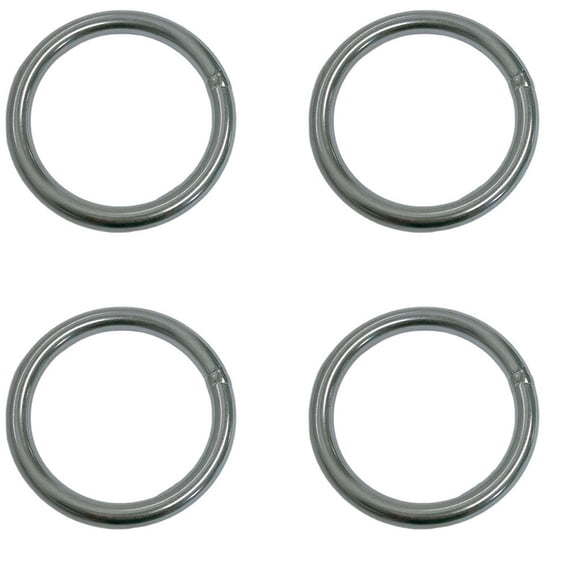 2000 Lbs WLL Marine Stainless Steel Round Ring Link Connect 3/16" Boat Yatch 4Pc