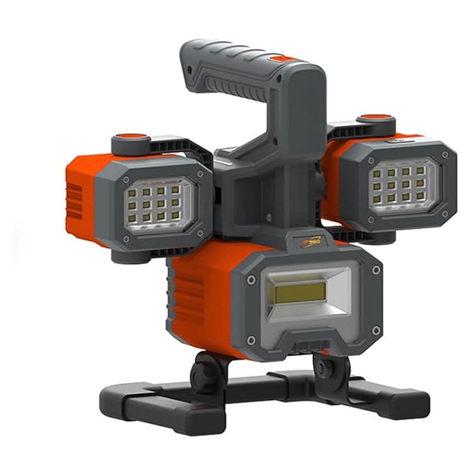 EPOWER 360 Rechargeable LED Work Light - 2000 Lumens, 3 Detachable Lights With Magnetic Base, Spotlight & Floodlight