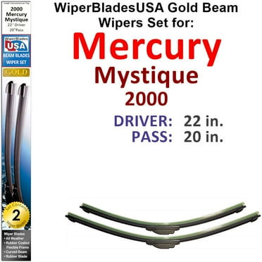 2000 Mercury Mystique Beam Wiper Blades Wipers WBUSA (Set of 2)