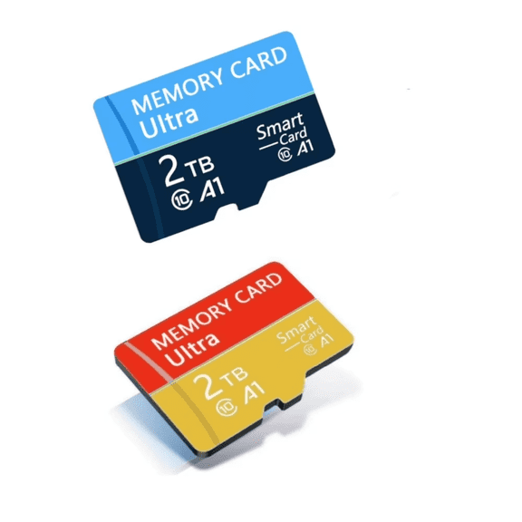 2000 Micro SD Flash Memory Card with Adapter, UHS-I, C10, U3, V30, 4K, Large Capacity Full HD Memory Card Suitable For Smartphones, Cameras, Computers, Gaming And Other Android Devices 2-pack