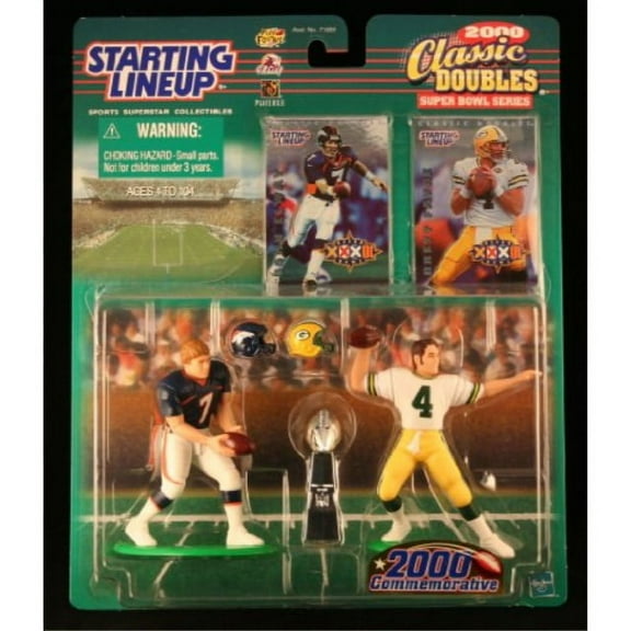 2000 NFL Starting Lineup Classic Doubles - John Elway and Brett Favre