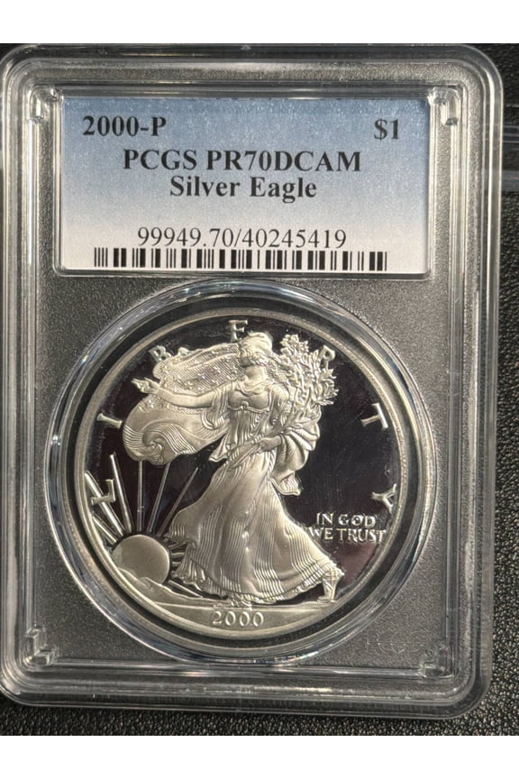 2000 P Bullion Silver Eagles PCGS PR-70 DCAM Silver Eagle
