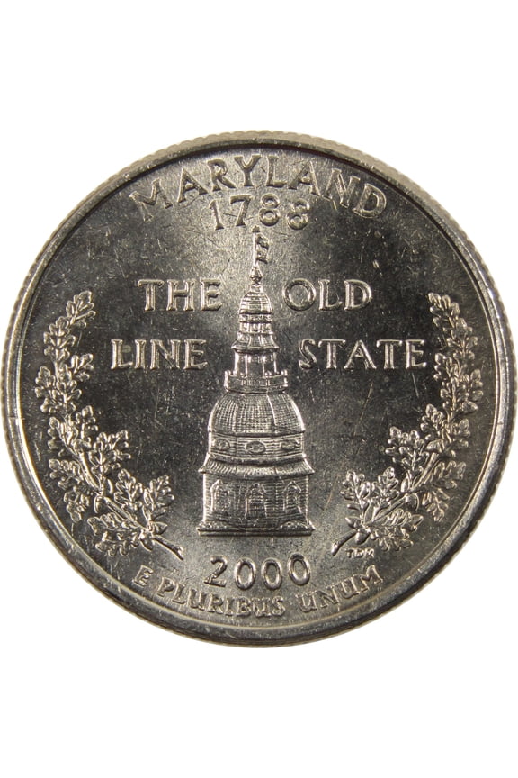 2000 P Maryland State Quarter BU Uncirculated Clad 25c Coin
