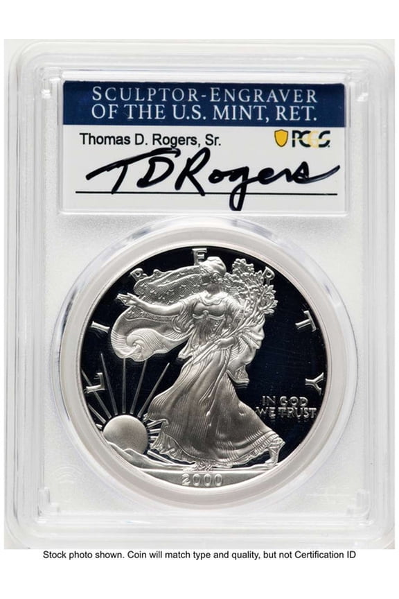 2000-P S$1 Proof American Silver Eagle Coin PCGS PR70 DCAM - HAT781017141