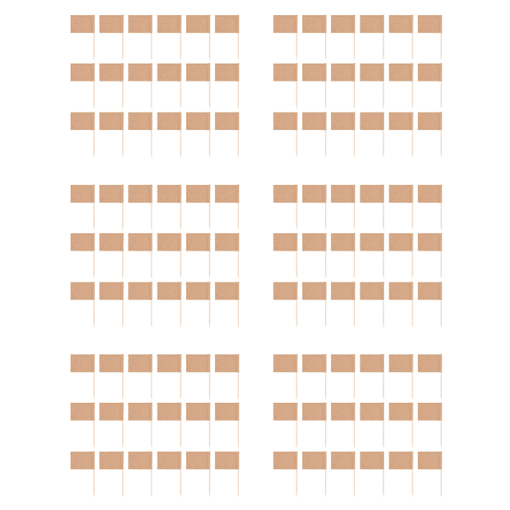 2000 Pack Blank Toothpick Flags Kraft Paper Flag Picks Cheese Markers for Cupcake, Food, Fruit, Party Decorations