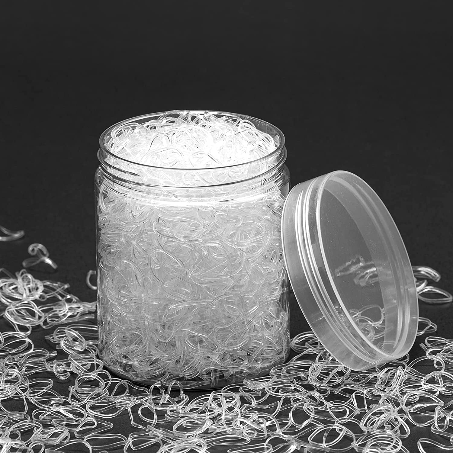 Gold Magic Clear Elastic Braiding Bands - 250 Pack, Small Hair Ties For Crafts & Hair