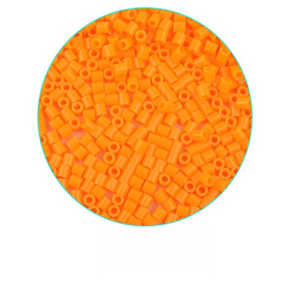 2000 Pcs 5mm Bright Orange Fuse Beads, Melty Beads for Kids DIY Crafts, Iron Beads Bulk Pack for Art Projects, Party Favors, Home Decor,Compatible with all standard 5mm fuse bead pegboards