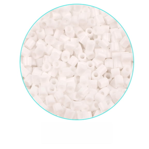 2000 Pcs 5mm White Fuse Beads, Melty Beads for Kids DIY Crafts, Iron Beads Bulk Pack for Art Projects, Party Favors, Home Decor,Compatible with all standard 5mm fuse bead pegboards