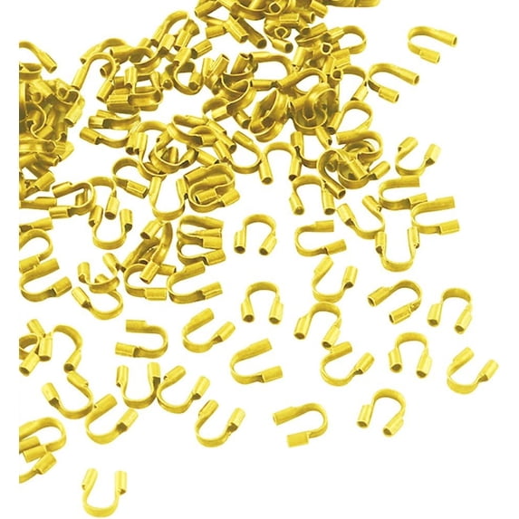 2000 Pcs Brass Wire Guardians Golden 4.5x4x1mm Hole: 0.5mm