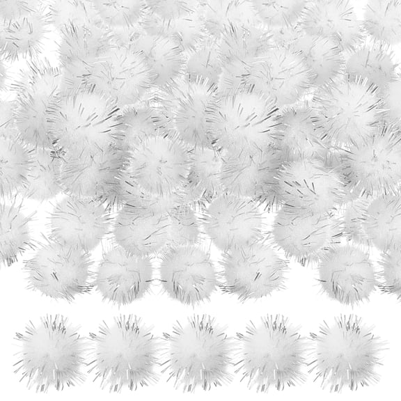 2000 Pcs Fluffy Pom Poms Clothing Pompoms Mini Balls White Felt Puff Trendy Glitter Yarn Child