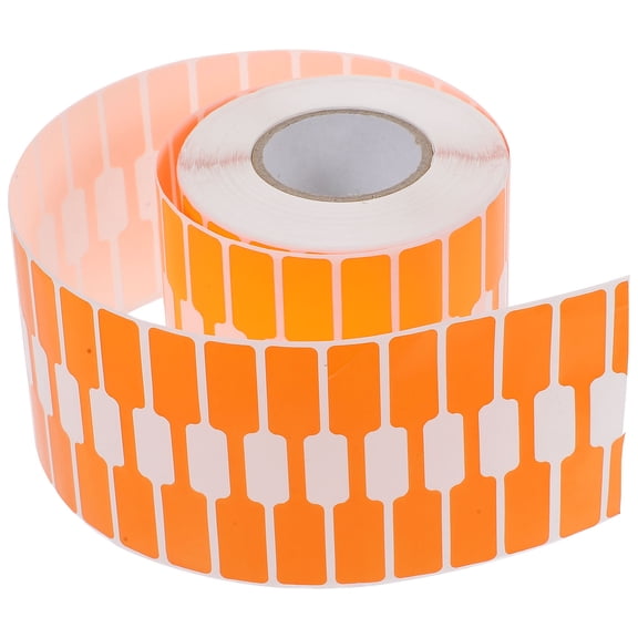 2000 Pcs Jewelry Labels Writable Jar Stickers Waterproof Nail Orange