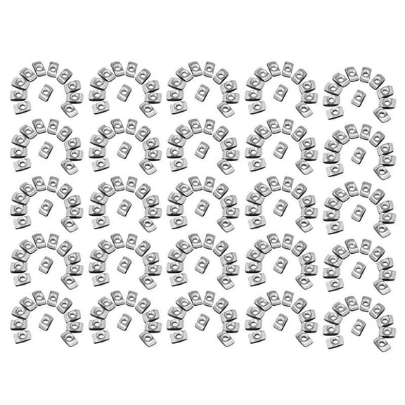 2000 Pcs M5 Hammer Nut Carbon Steel Aluminum Connector T Fastener Sliding Nut,2000 x Post-Assembly T Nuts,Silver
