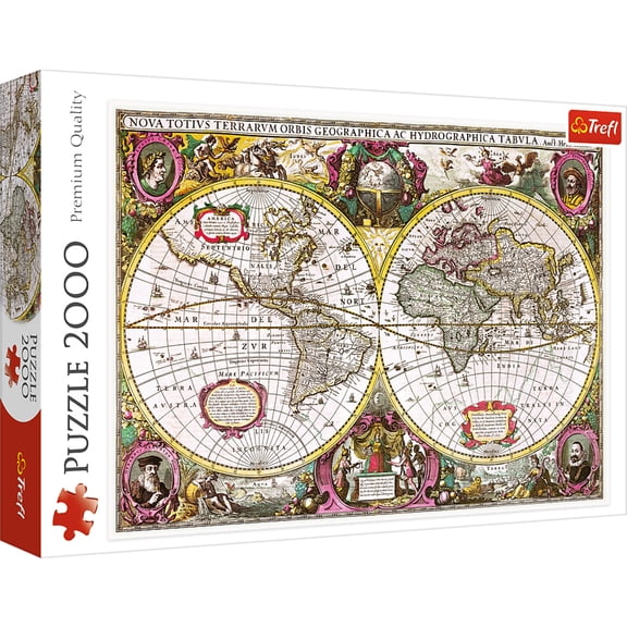 2000 Piece Jigsaw Puzzles, New Land Puzzle, Earth Puzzle, Historical Puzzle, Old World Puzzle, Adult Puzzles, Trefl 27095