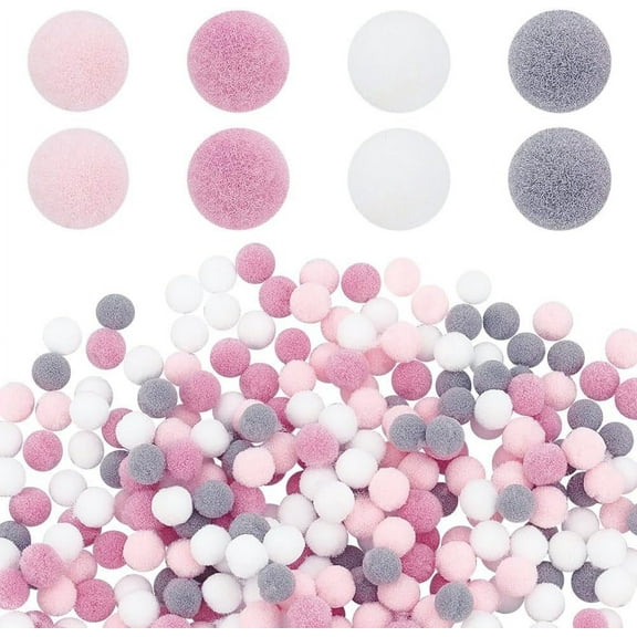 2000 Pieces 10mm Pompom Balls 4 Colors Crafts Balls Small Fluffy for DIY Arts Crafts Decorations Christmas Project Hobby Supplies Party Holiday Decorations