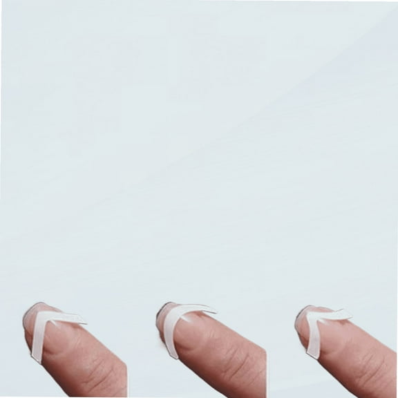 2000 Pieces French Manicure Nail Art Stickers, Self-Adhesive Nail Tips Guides for DIY Decoration Stencil Tools3 White Half-Moon Shaped Designs,45 Sheets