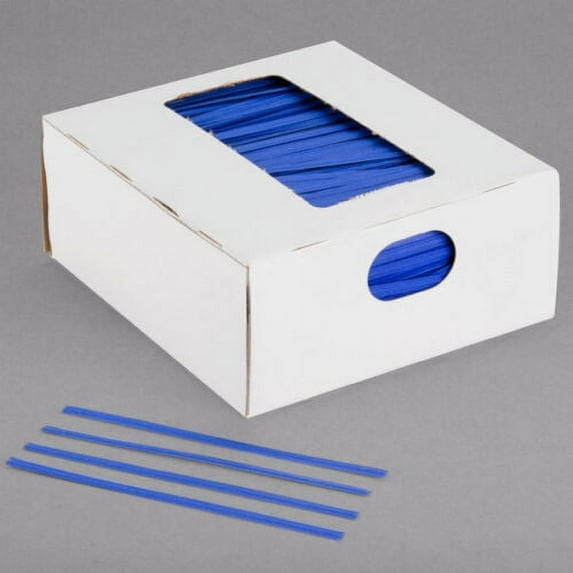 2000 Pieces Twist Ties 4" Length Paper Coated Paper No Rip Cellophane General Use - Blue