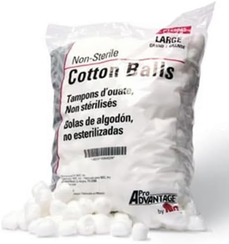2000/Pk N/S Natural Cotton Balls Medium Size, 100% Pure Premium Bulk Pack