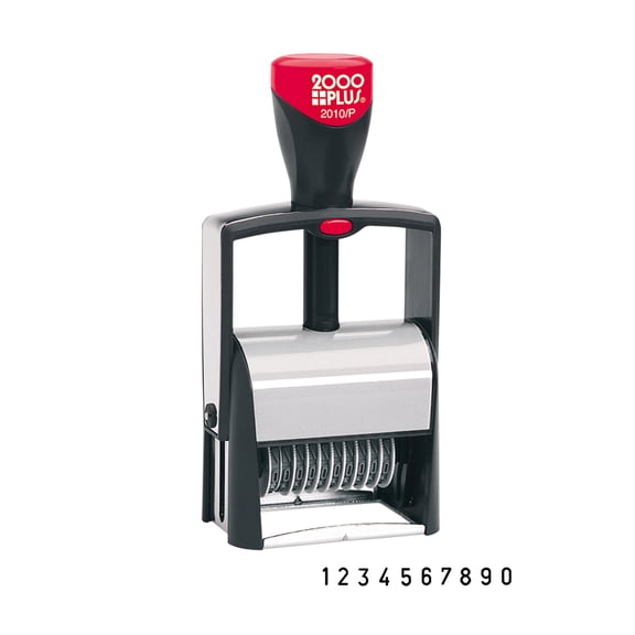 2000 Plus Classic Line 2010 - Stamp - self-inking - black - number - 10 characters - 0.19 in - rectangular