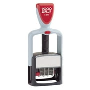 2000 Plus Red/Blue Ink Self-Inking Date and Message Stamp, 4 in 1