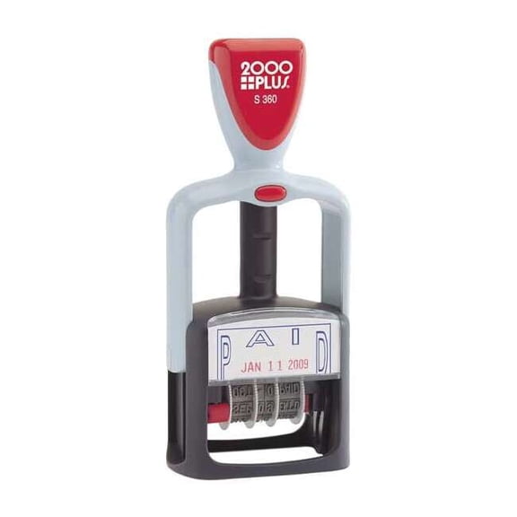 2000 Plus Message Date Stamp,4 Bands, Paid 038862