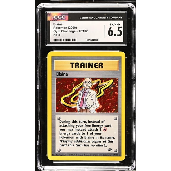 2000 Pokmon Gym Challenge Trainer Blaine #17/132 Holo CGC 6.5