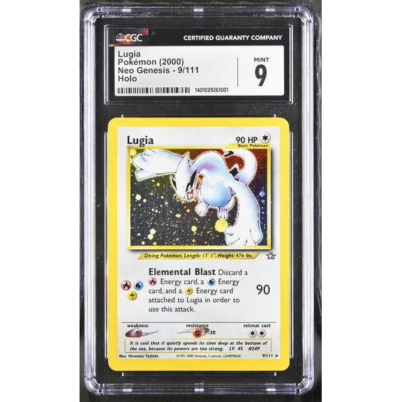 2000 Pokemon #9/111 Lugia Neo Genesis CGC 9