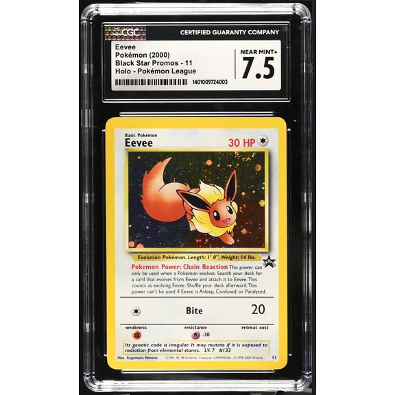 2000 Pokemon Black Star Promos Eevee Pokmon League CGC 7.5 #11