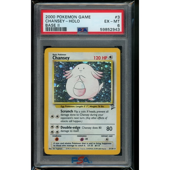 2000 Pokemon Game Base II Chansey Holo Base II PSA 6 #3