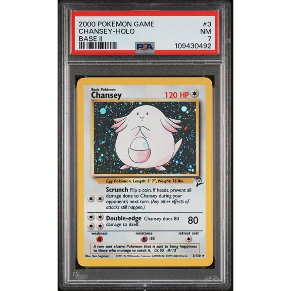 2000 Pokemon Game Base II Chansey Holo Base II PSA 7 #3