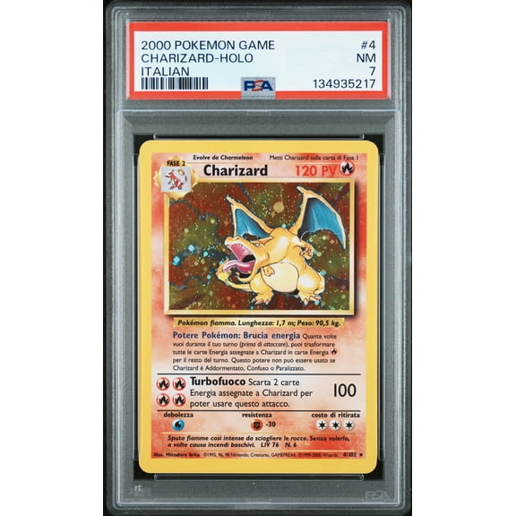 2000 Pokemon Game Charizard Holo Italian PSA 7 #4