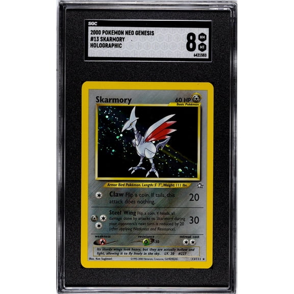 2000 Pokemon Neo Genesis #13 Skarmory Holographic SGC 8