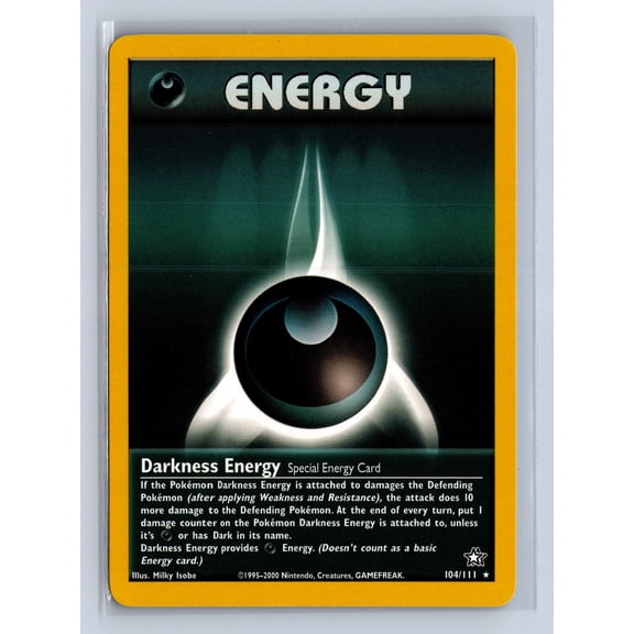 2000 Pokemon Neo Genesis Darkness Energy Holo Rare #104/111