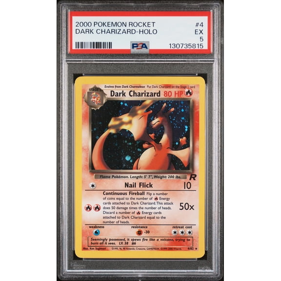 2000 Pokemon Rocket Dark Charizard Holo PSA 5 #4