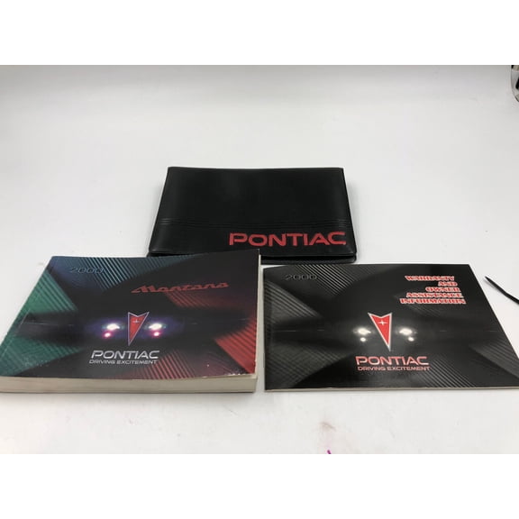 2000 Pontiac Montana Owners Manual Handbook Set with Case OEM K04B20006
