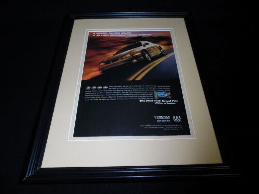2000 Pontiac WideTrack Grand Prix 11x14 Framed ORIGINAL Vintage